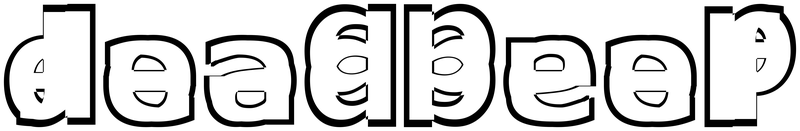 Ambigram for deadbeef in Verdanab